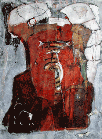 Torso, Collage, Mischtechnik, ca. 45x60cm